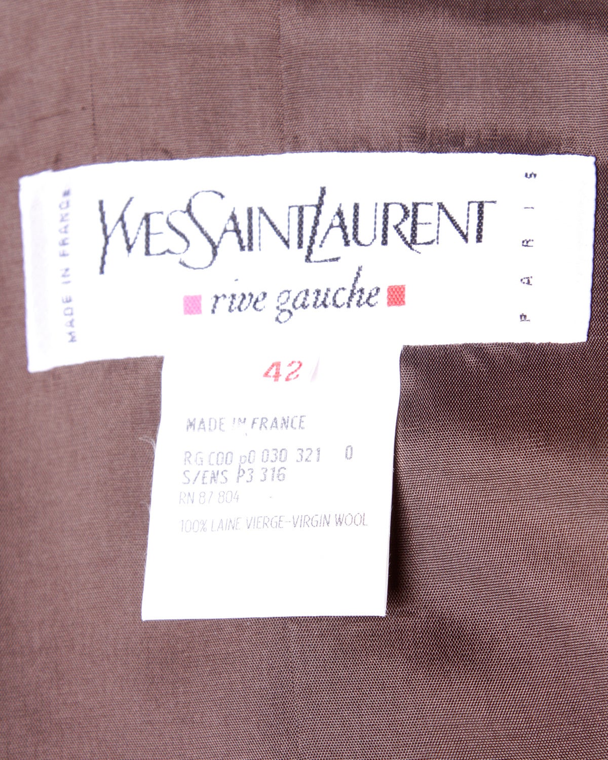 Women's Yves Saint Laurent YSL Rive Gauche Wool Jacket + Skirt Suit Ensemble
