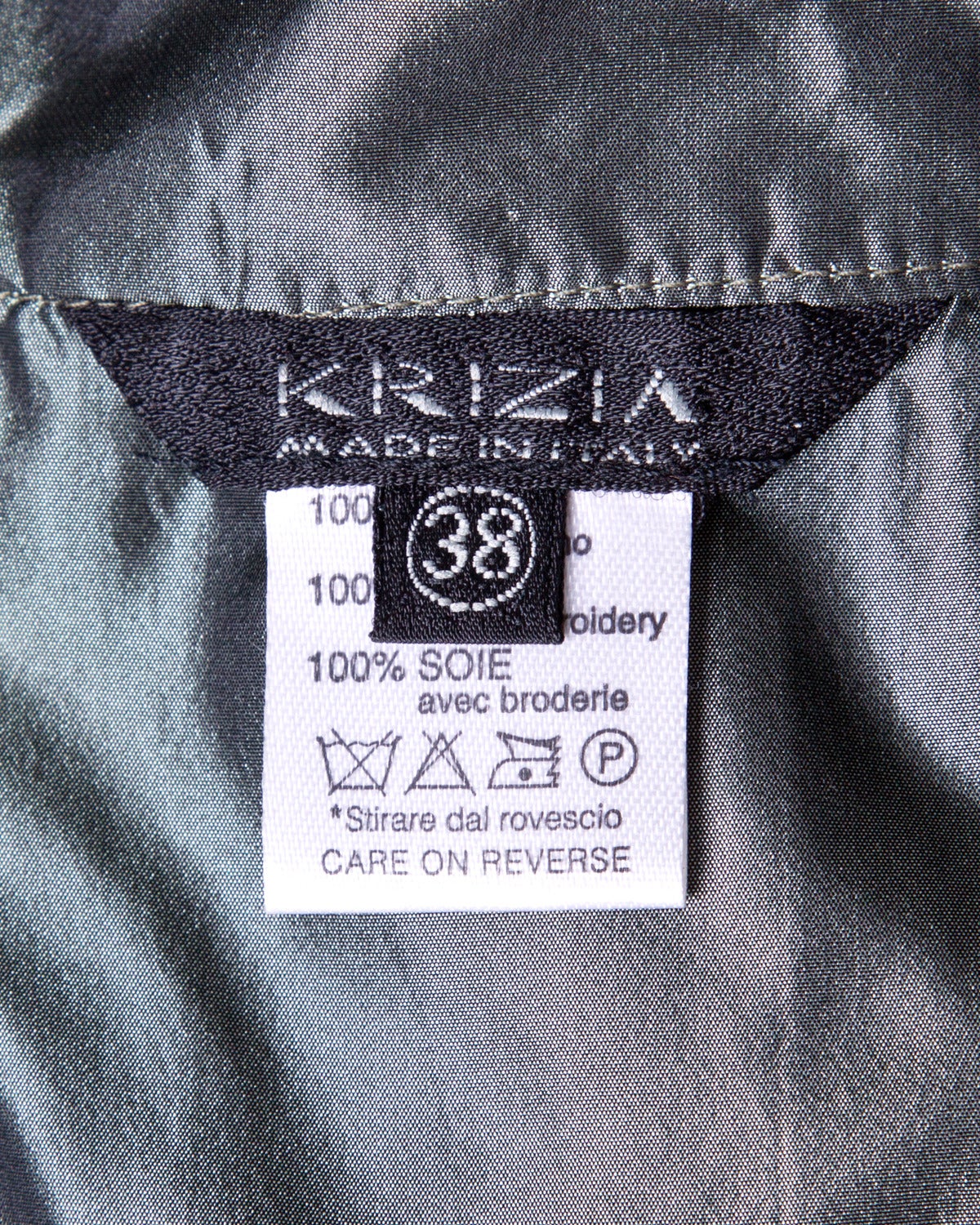 Krizia Vintage 1990s 90s Embroidered Dragon Silk Top + Pants Suit Ensemble 3