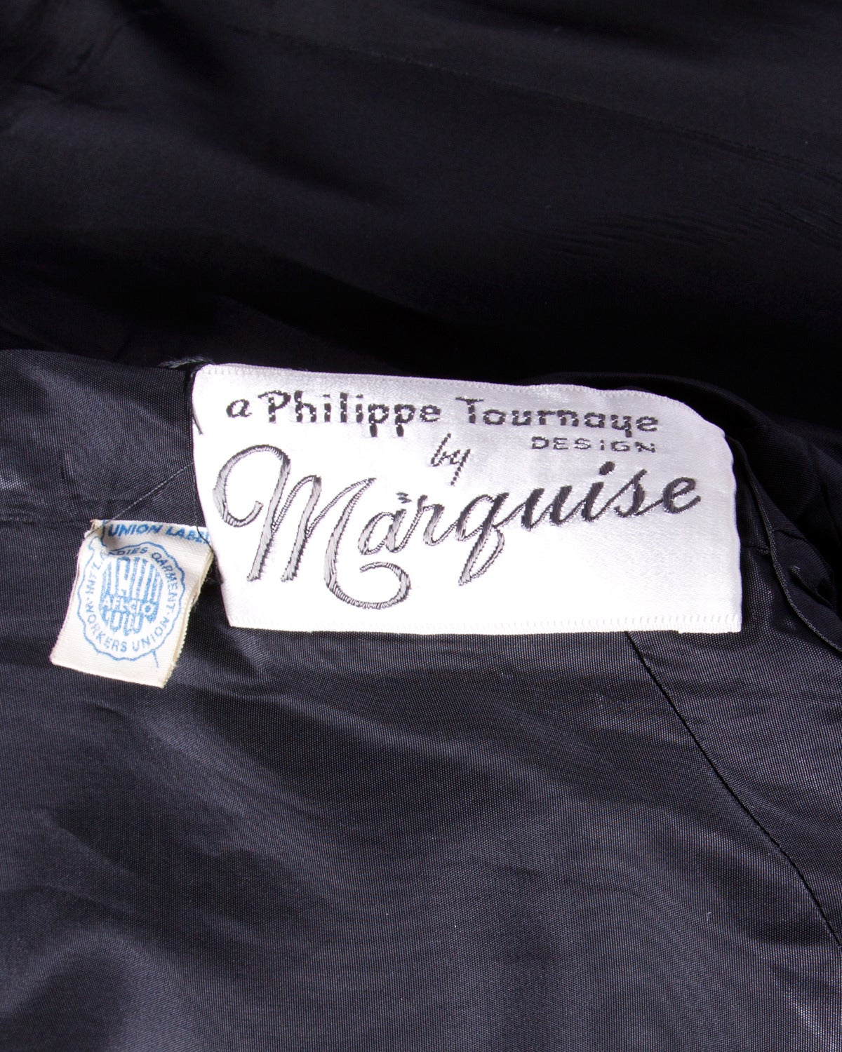 Philippe Tournaye Vintage 1960s 60s Black Wool Silk Swing Coat 3