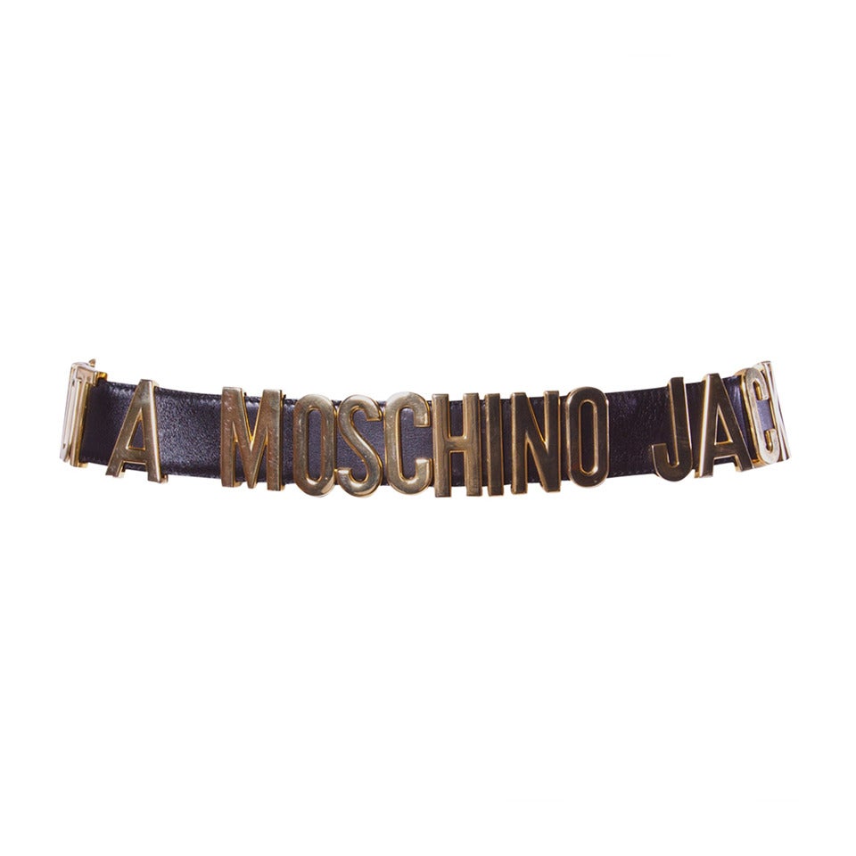 "This is Not a Moschino Jacket" Vintage Moschino by Redwall Leather Belt