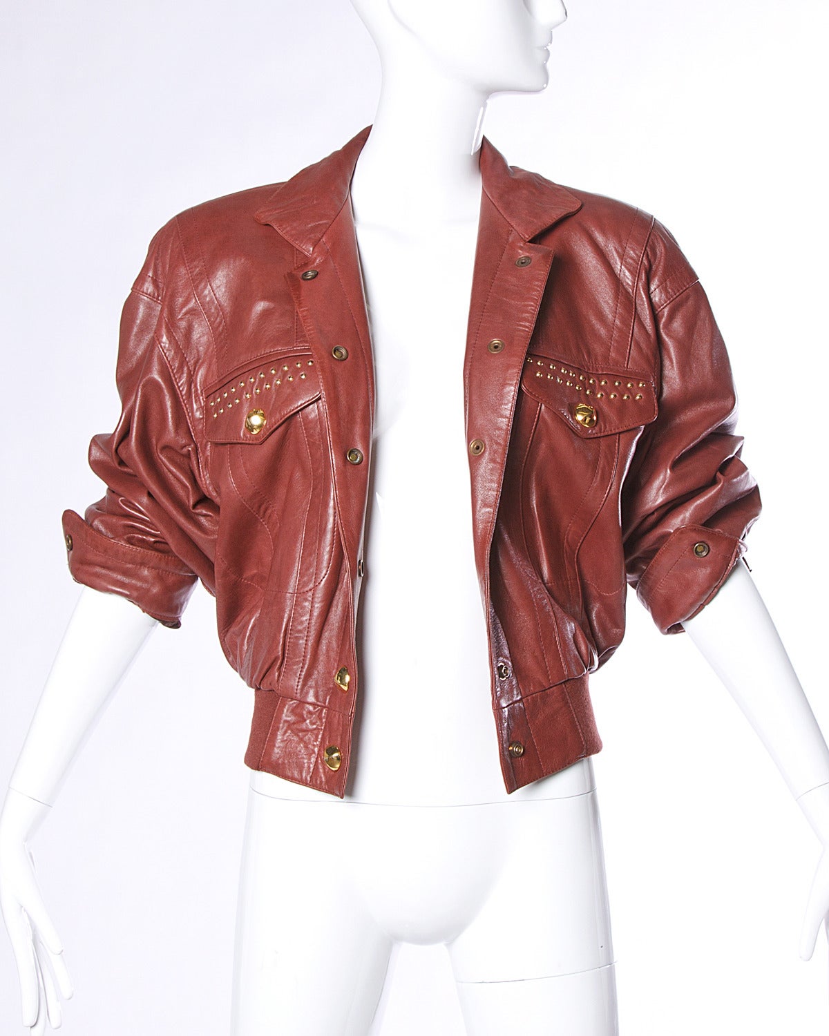 Unworn 1990 Escada Buttery Leather Jacket with Original Tags & Garment Bag In New Condition In Sparks, NV