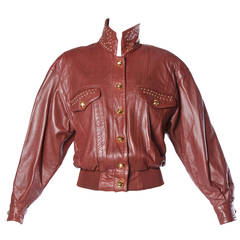 Retro Unworn 1990 Escada Buttery Leather Jacket with Original Tags & Garment Bag