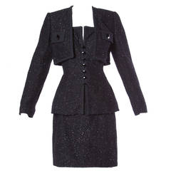 Michael Casey Couture Vintage Sculptural 3-Piece Skirt Suit Ensemble 10