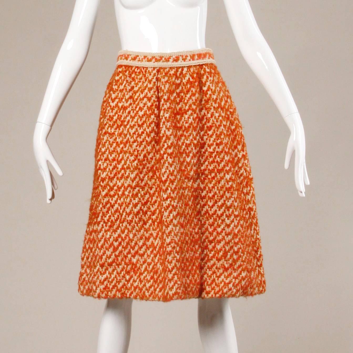 Nina Ricci Vintage 1960s 60s Couture Lana Seta Giacca + Gonna Abito Ensemble In condizioni ottime a Sparks, NV