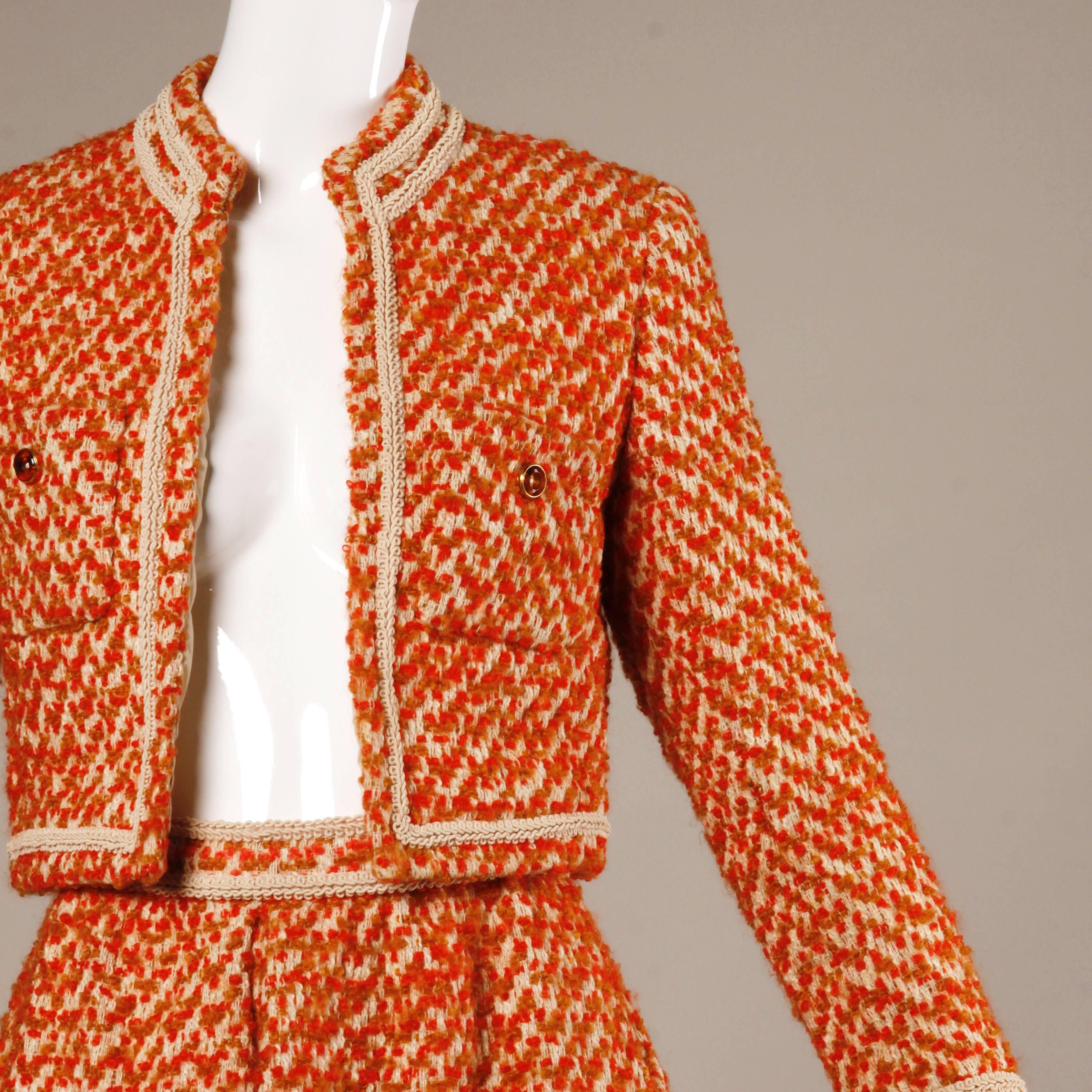 Nina Ricci - Ensemble vintage de costume : jupe et veste en soie et laine, couture, années 1960 Pour femmes en vente