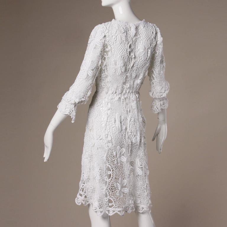 Vintage Hand Crochet Lace Dress