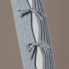 1960s Banff Ltd. by Gianni Ferri Italian Wool Metallic Ice Blue Knit Maxi Dress