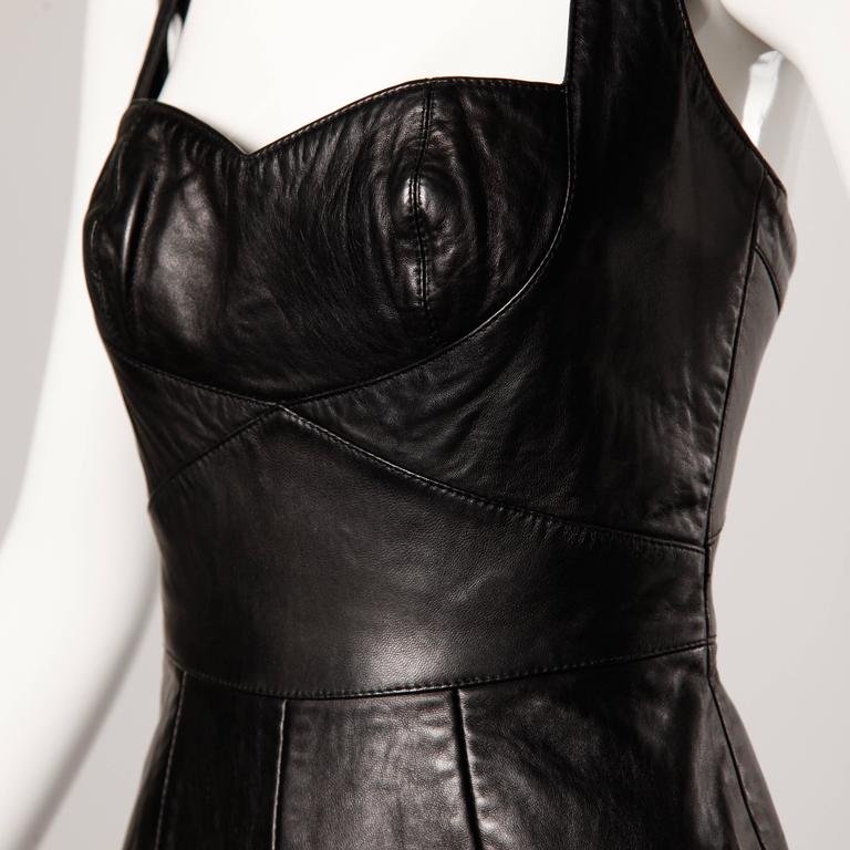 Michael Hoban for North Beach Leather Vintage Black Buttery Soft Dress ...