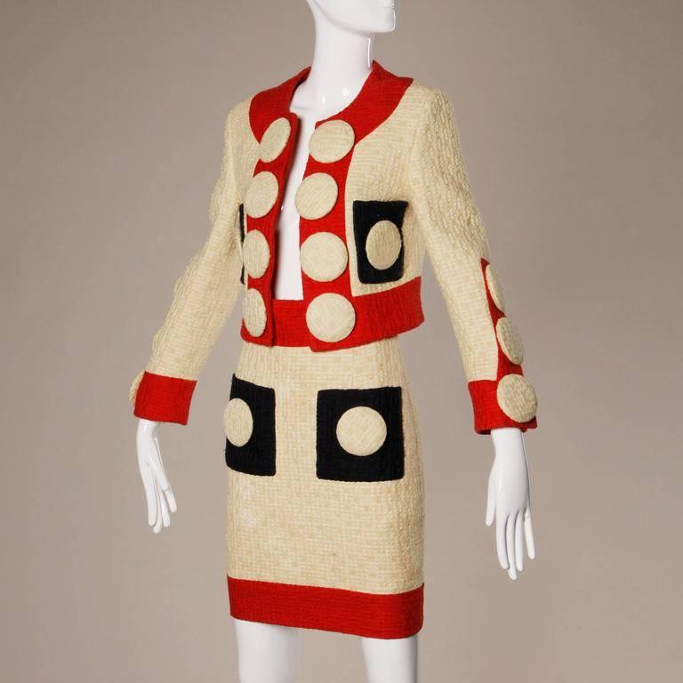 1990 Franco Moschino Couture Jacket + Skirt Suit as Owned by LACMA Museum 1