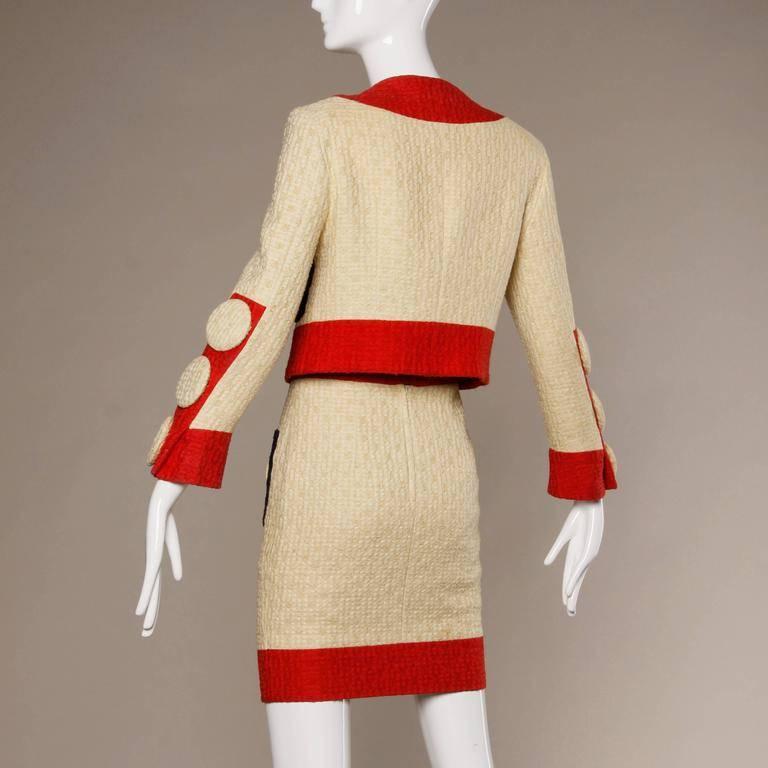 1990 Franco Moschino Couture Jacket + Skirt Suit as Owned by LACMA Museum In Excellent Condition In Sparks, NV