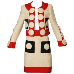 1990 Franco Moschino Couture Jacket + Skirt Suit as Owned by LACMA Museum