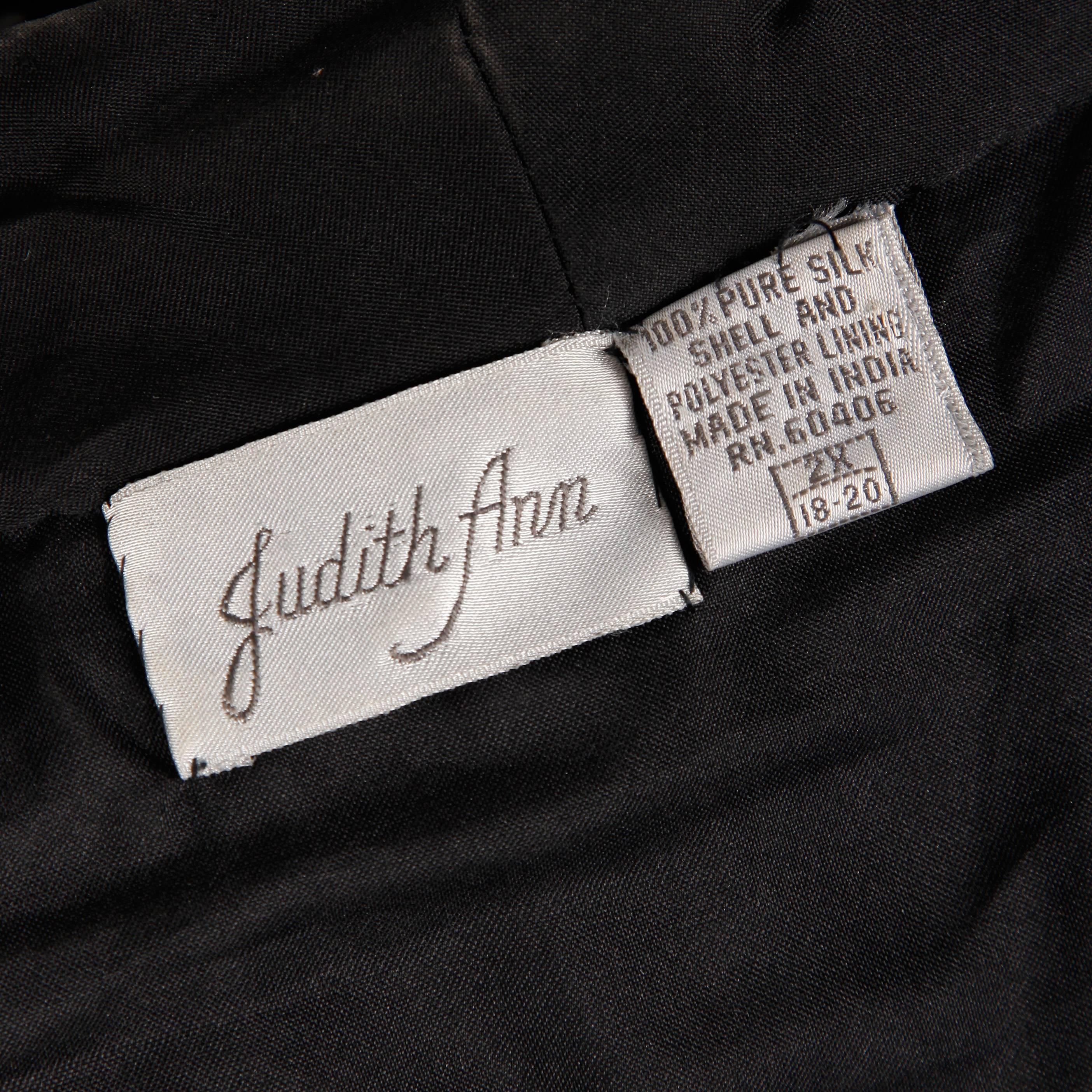 Women's Judith Ann Vintage Art Deco Silk Sequin + Beaded Kimono Duster Jacket or Coat