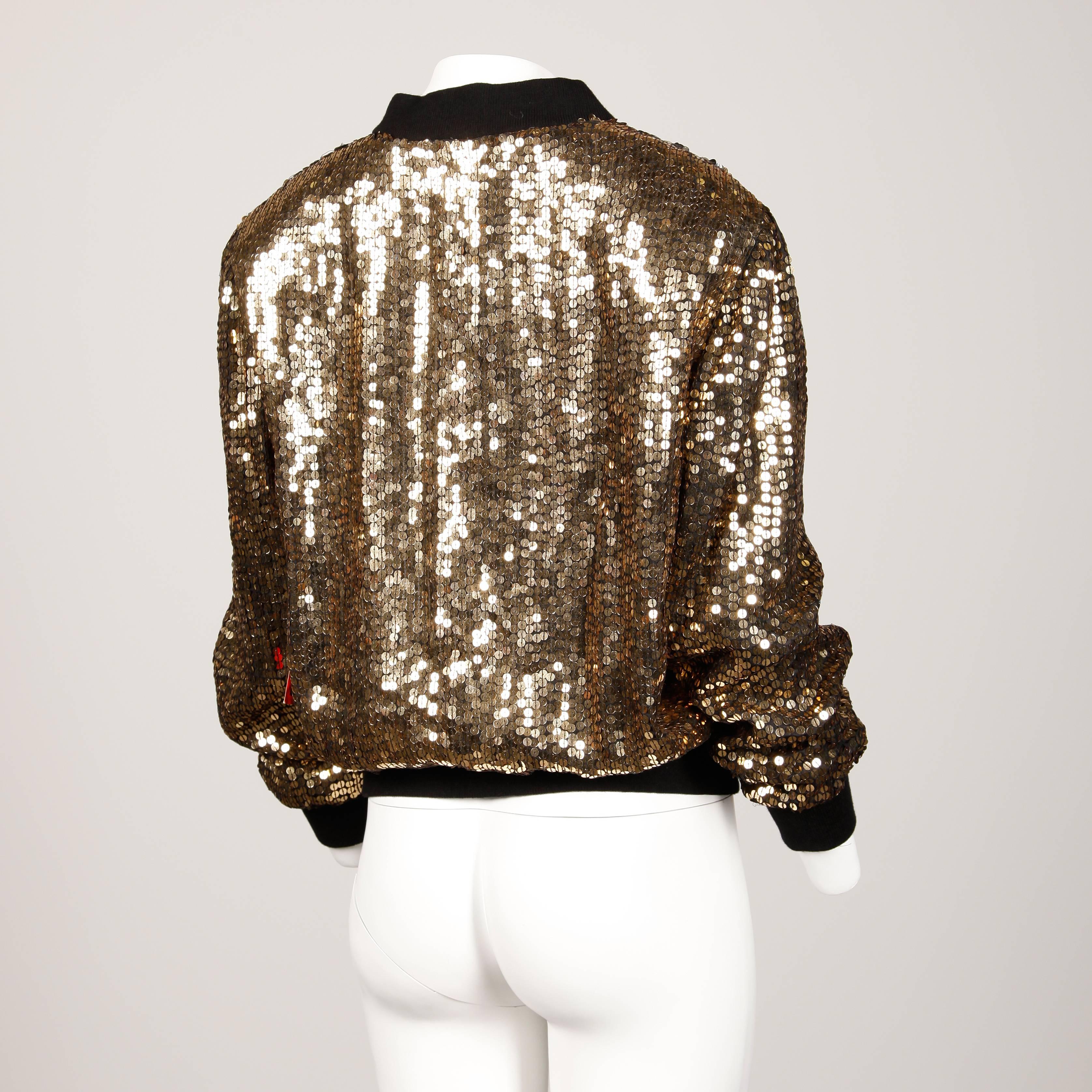 vintage gold sequin jacket