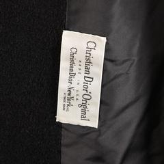 1950s Christian Dior Vintage Black Wool Coat