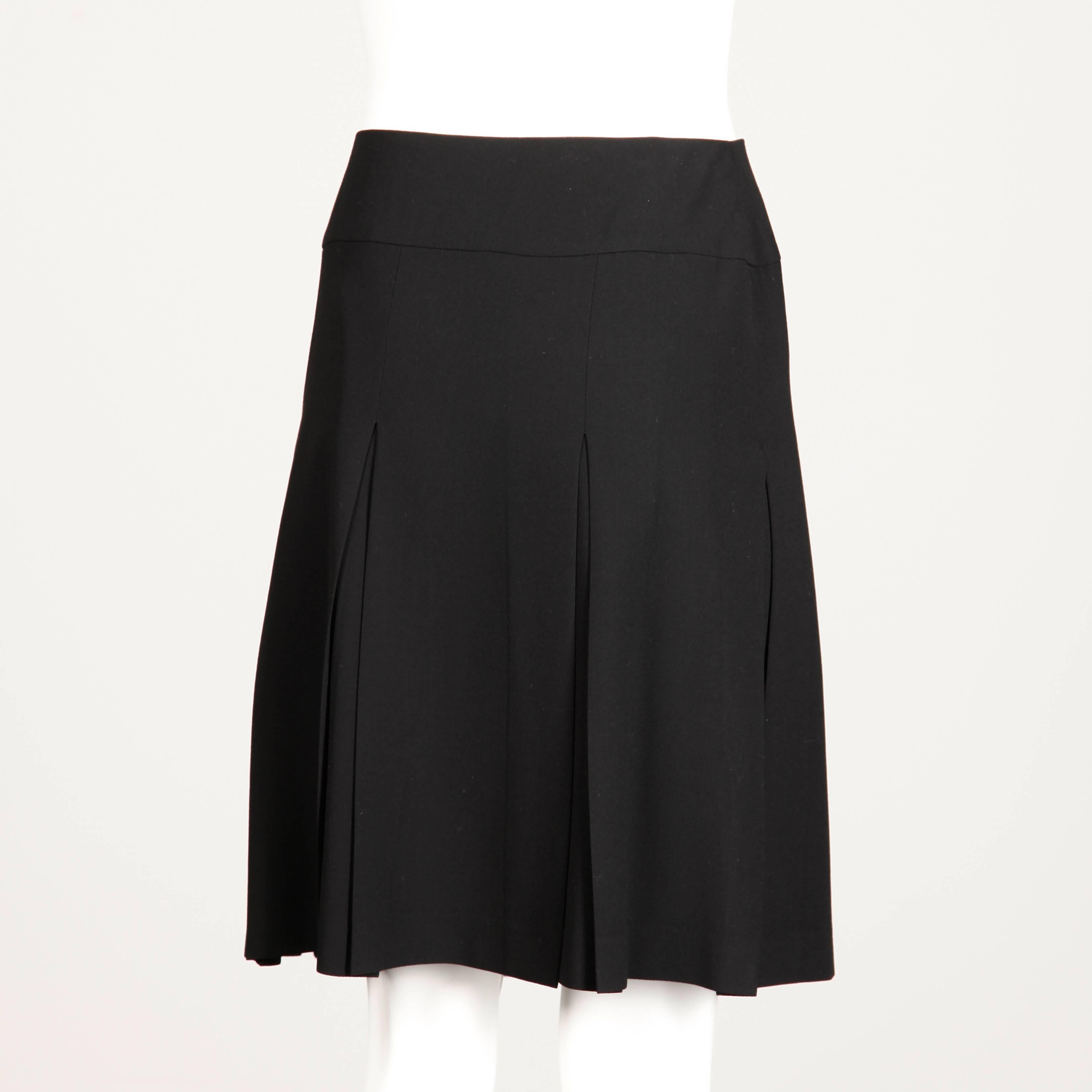 chanel black skirt