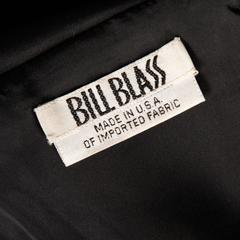 Bill Blass Vintage Strapless Black Velvet + Taffeta Cocktail Dress