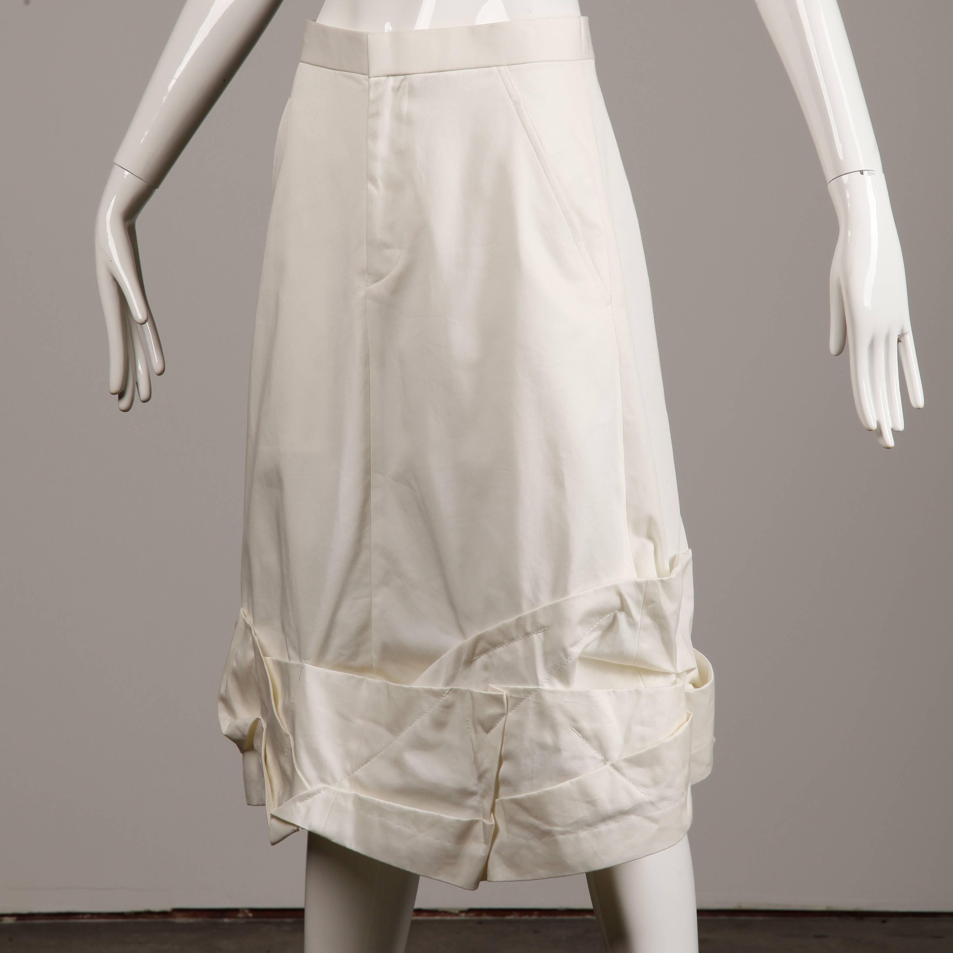 Comme des Garcons 2012 Avant Garde White Skirt 1