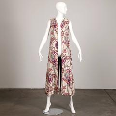 Rare 1970s Bernard Perris Maxi Vest Coat