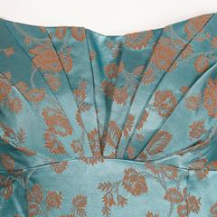 1950s Blue Satin Dress