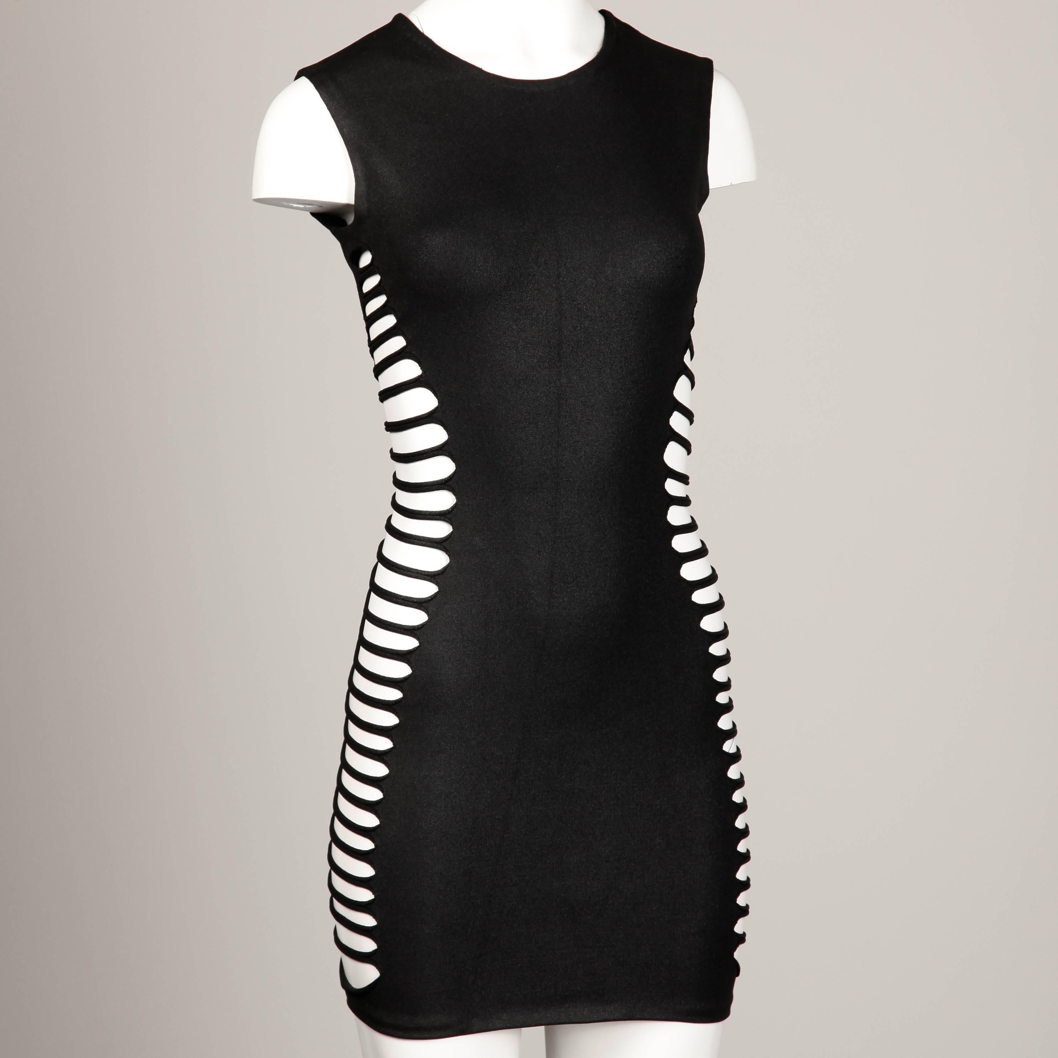 Women's Alexander McQueen Black Cut Out Dress