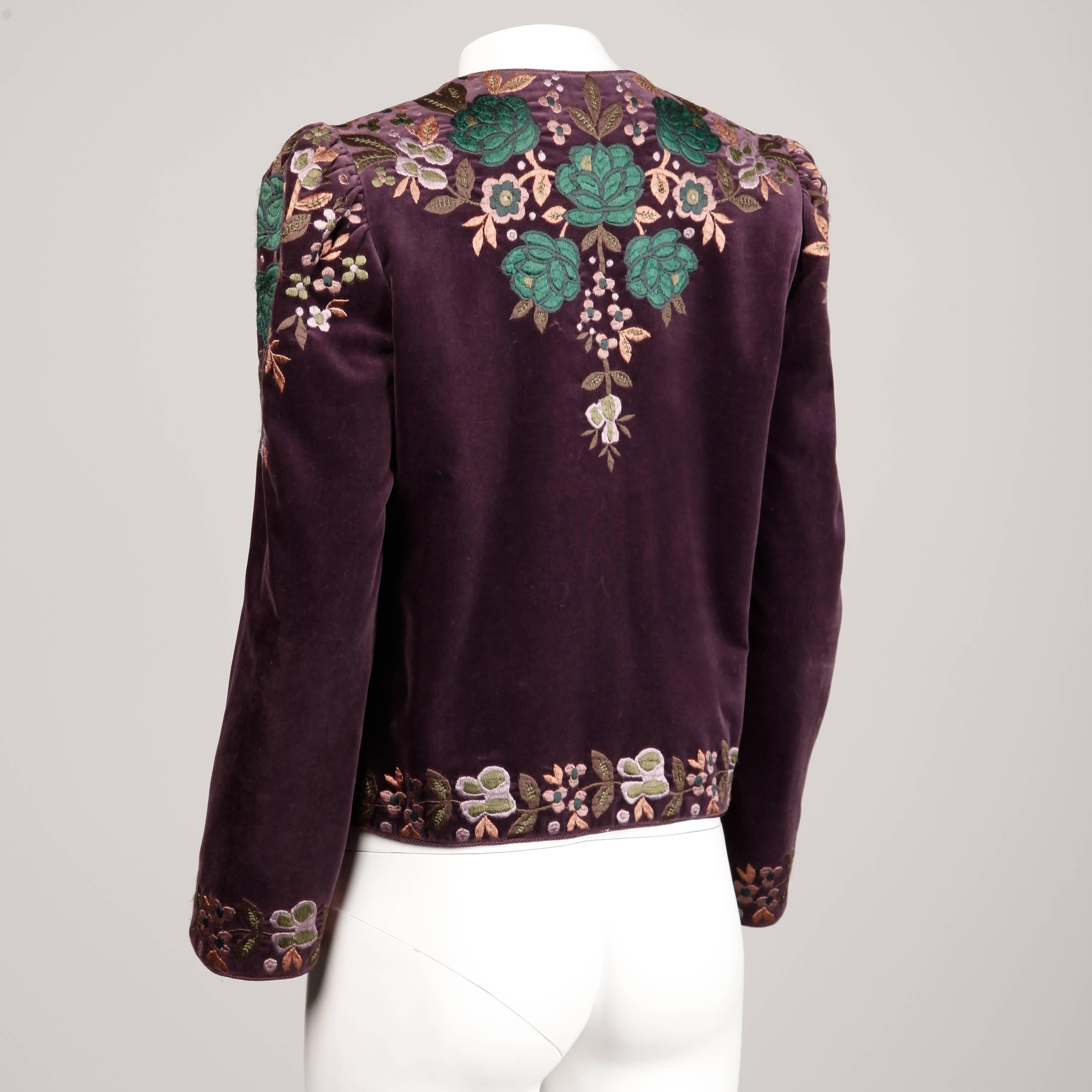 Oscar de la Renta Vintage Embroidered Jacket In Excellent Condition In Sparks, NV