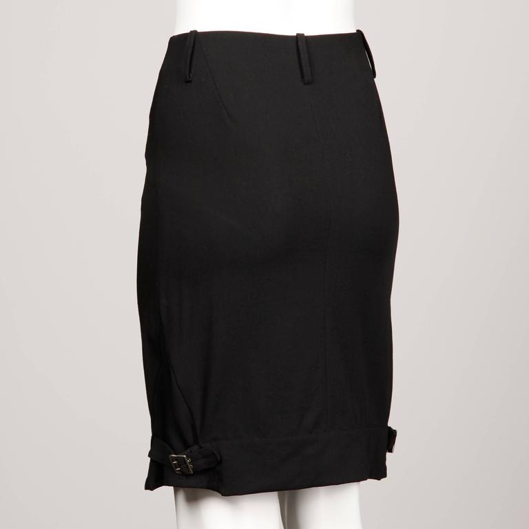 Jupe Noire Vintage Jean Paul Gaultier Femme - Taille XS, Style Mini Avec Zip, Neuve Avec étiquettes