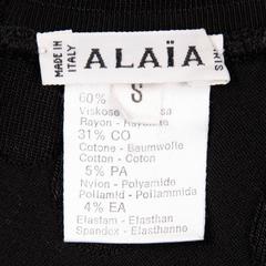 Alaia Vintage 1990s Black Polka Dot Dress