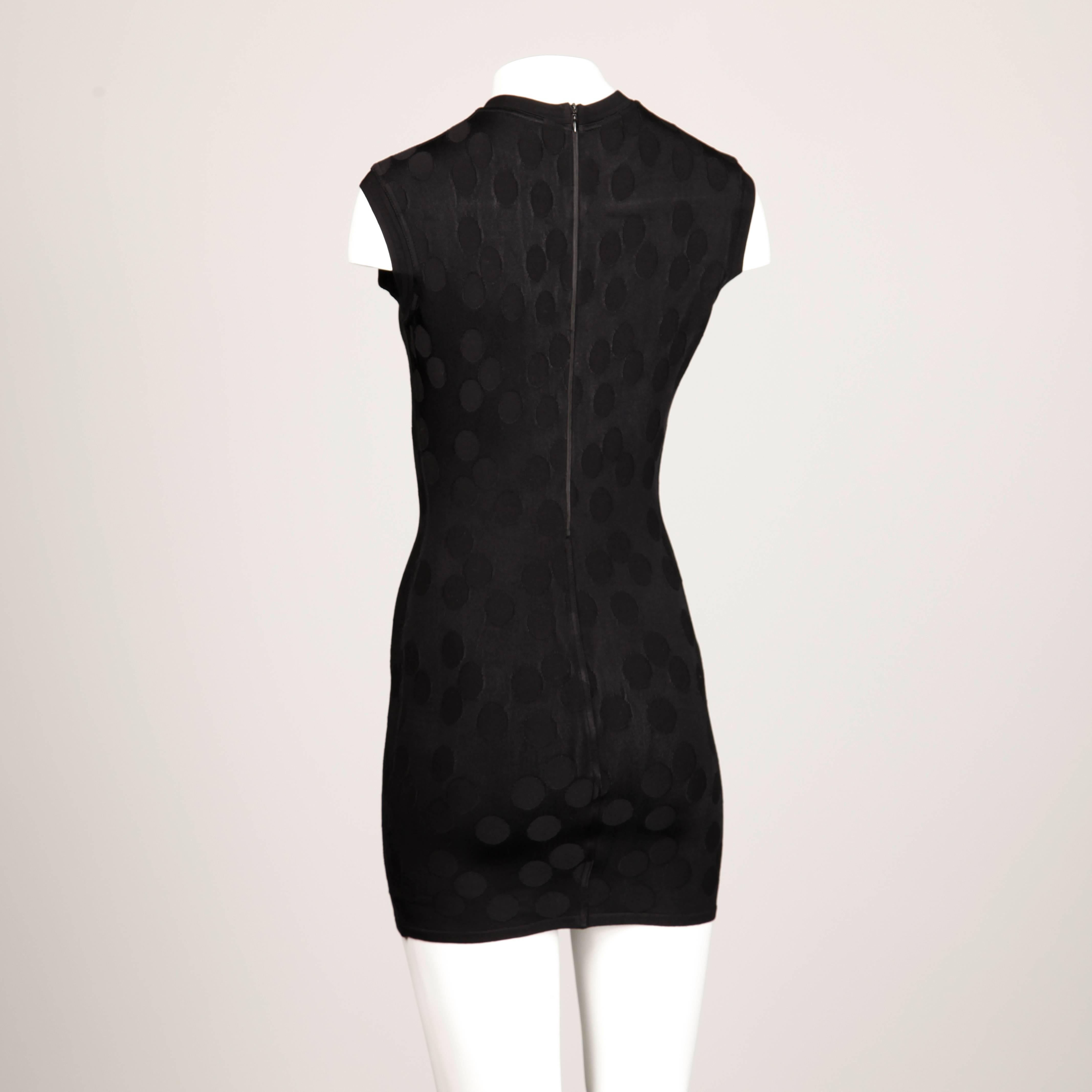 Women's Alaia Vintage 1990s Black Polka Dot Dress