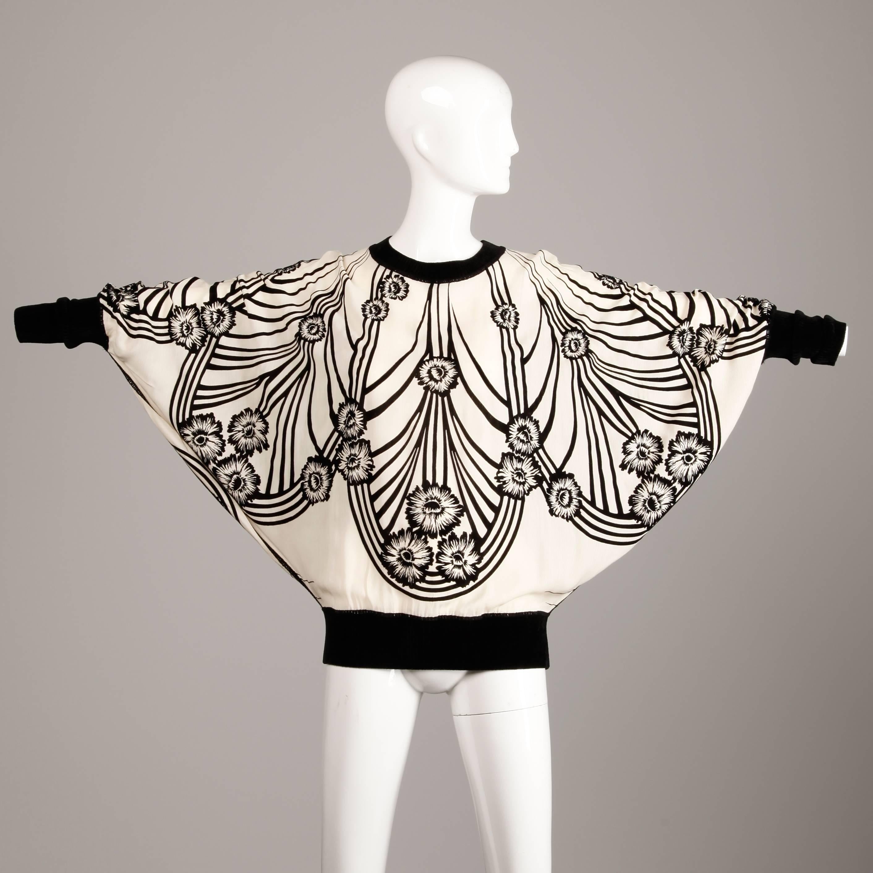 Women's Jean Paul Gaultier Art Nouveau Batwing Top