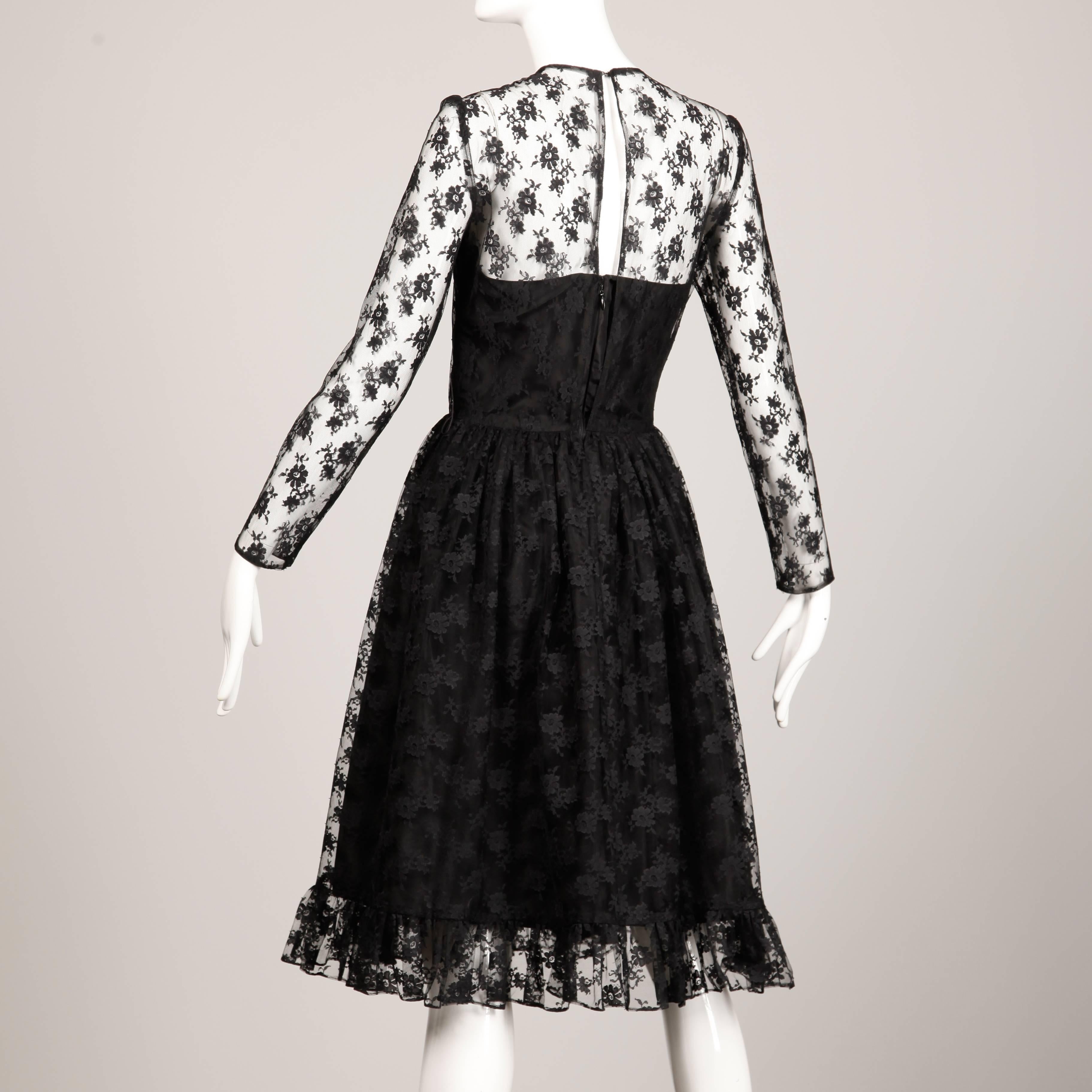 black lace dress vintage