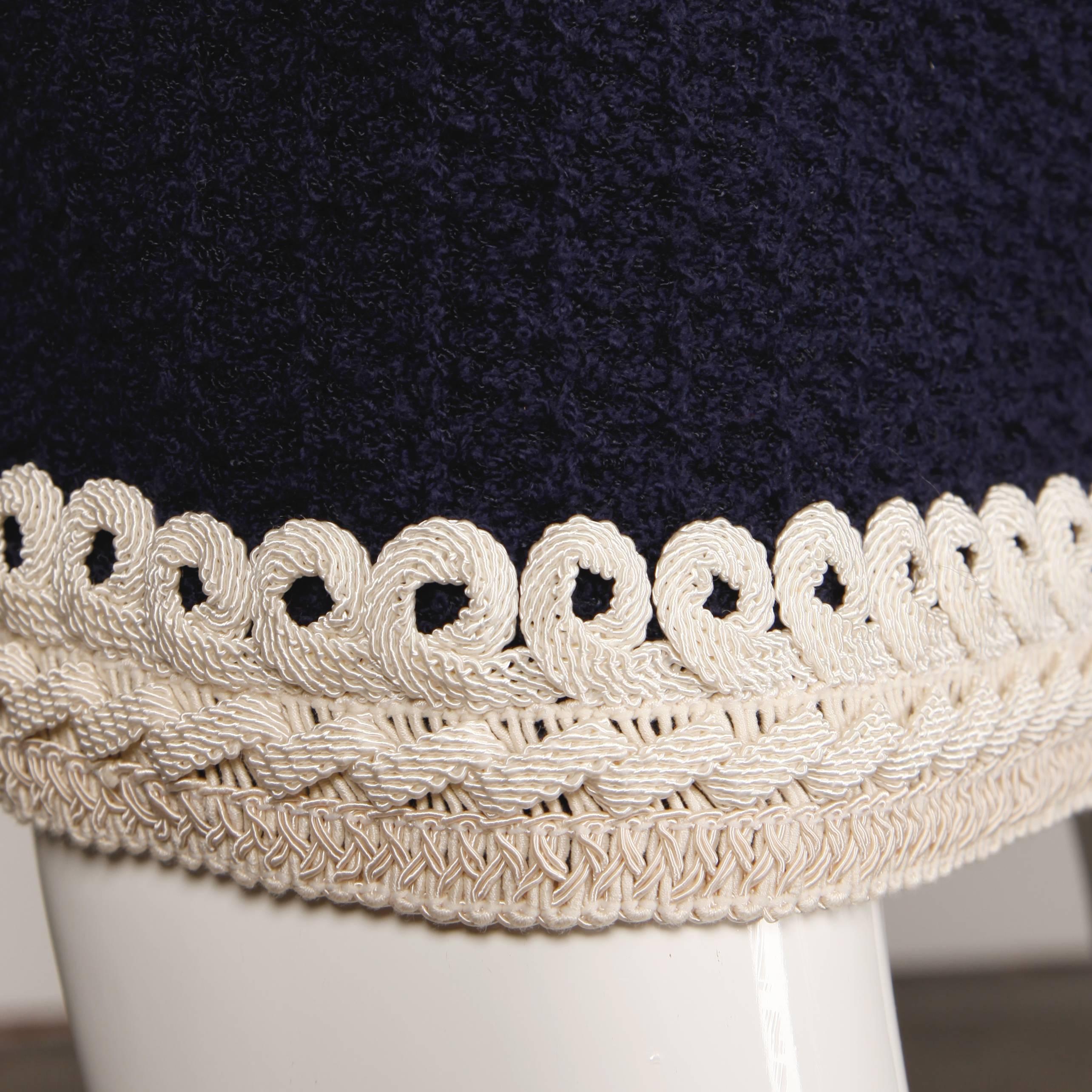 navy blue knit skirt