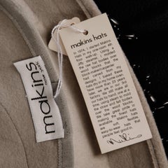 Unworn with Tags Vintage Makins New York Gray Hat with Beading + Rhinestones
