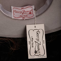 Unworn with Tags Vintage George Zamau'l Hat with Rhinestones and Quail Feathers