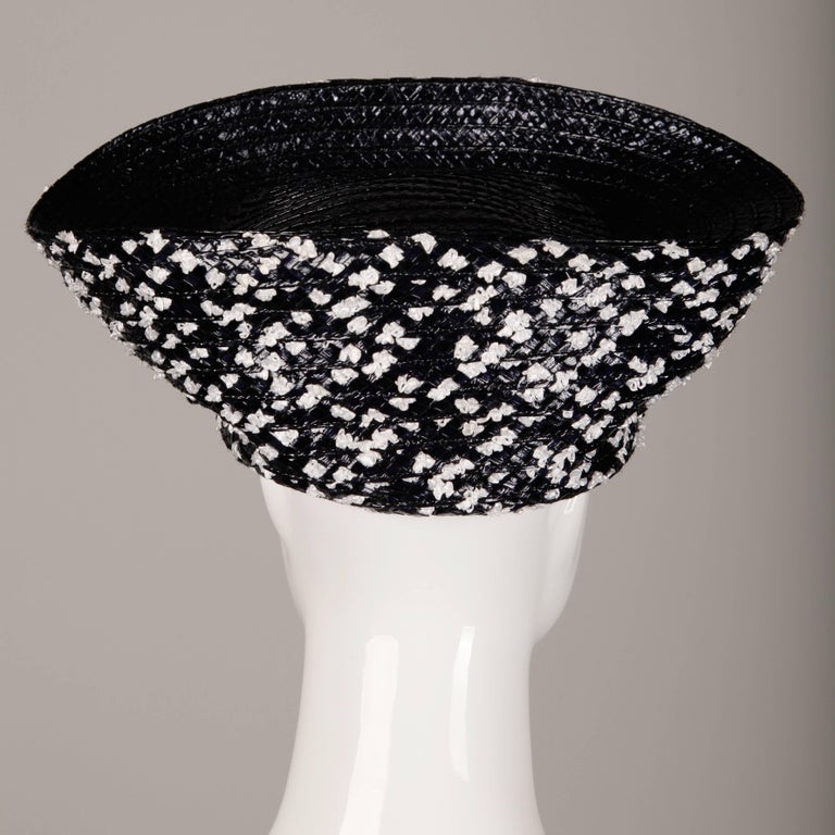 Chapeau Creations by Ruth Kropveld Navy Blue Womens Couture Hat Unworn with Tags Vintage Ruth Kropveld for Chapeau Creations  main image 4