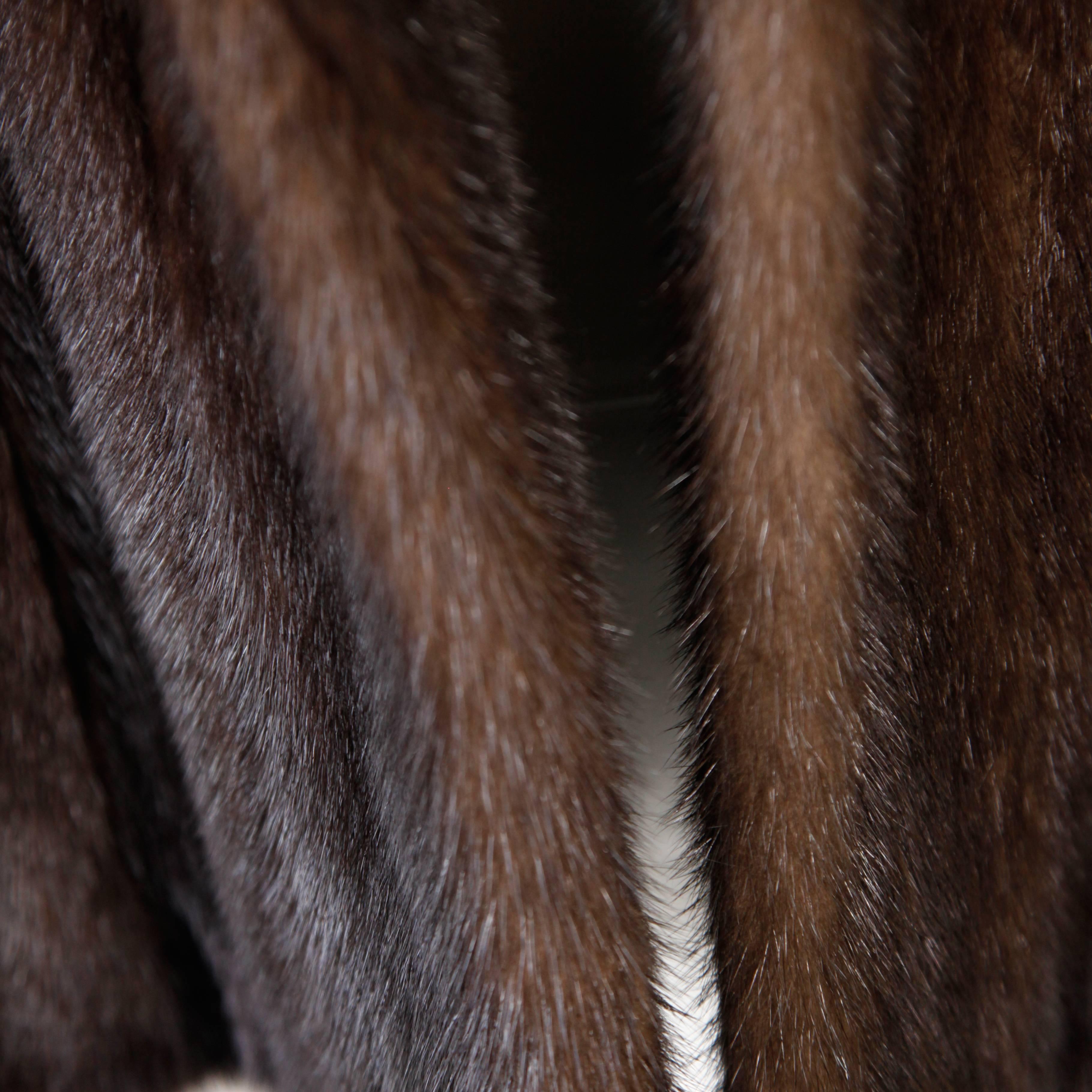 Black Stunning 1970s Bill Blass Brown Mink Fur Jacket or Coat
