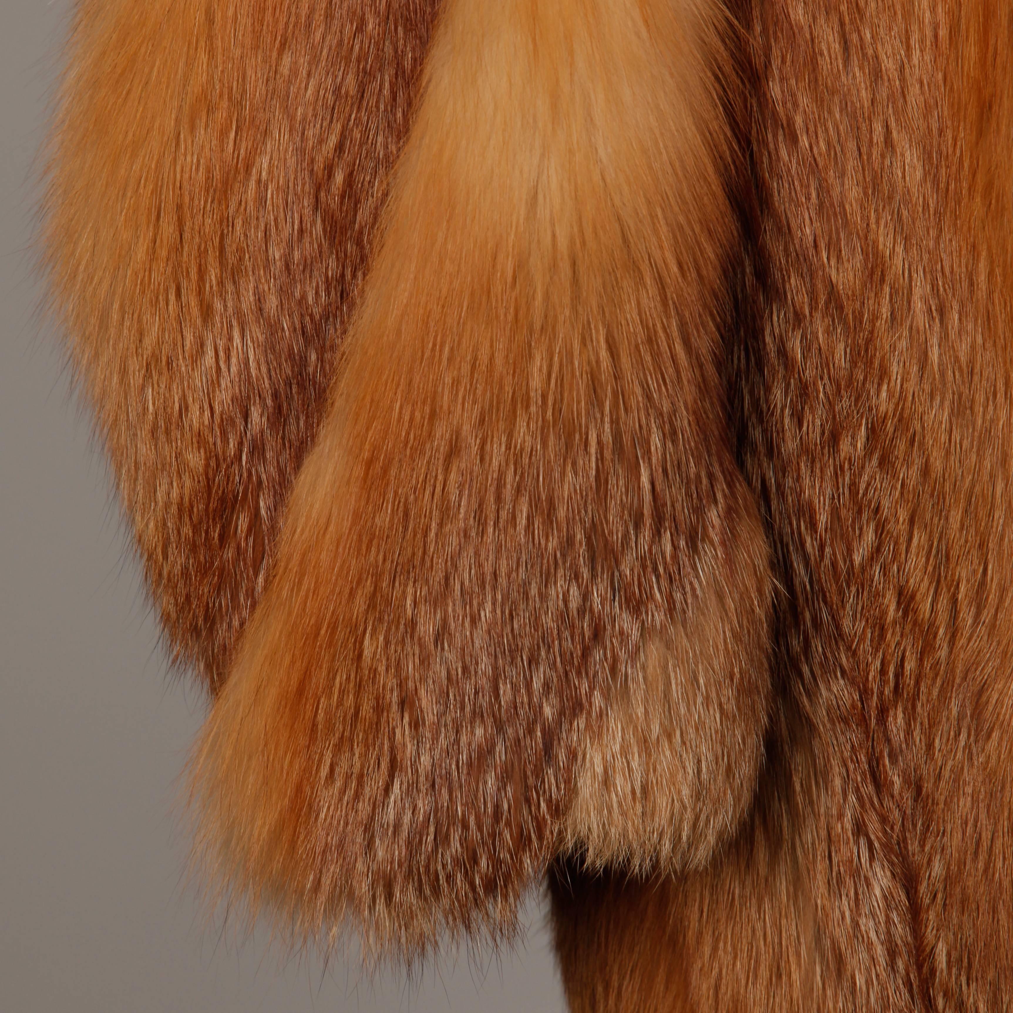 vintage red fox fur coat