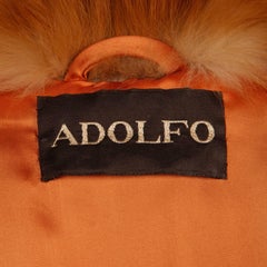 Exceptional Adolfo Vintage Chubby Red Fox Fur Coat or Jacket