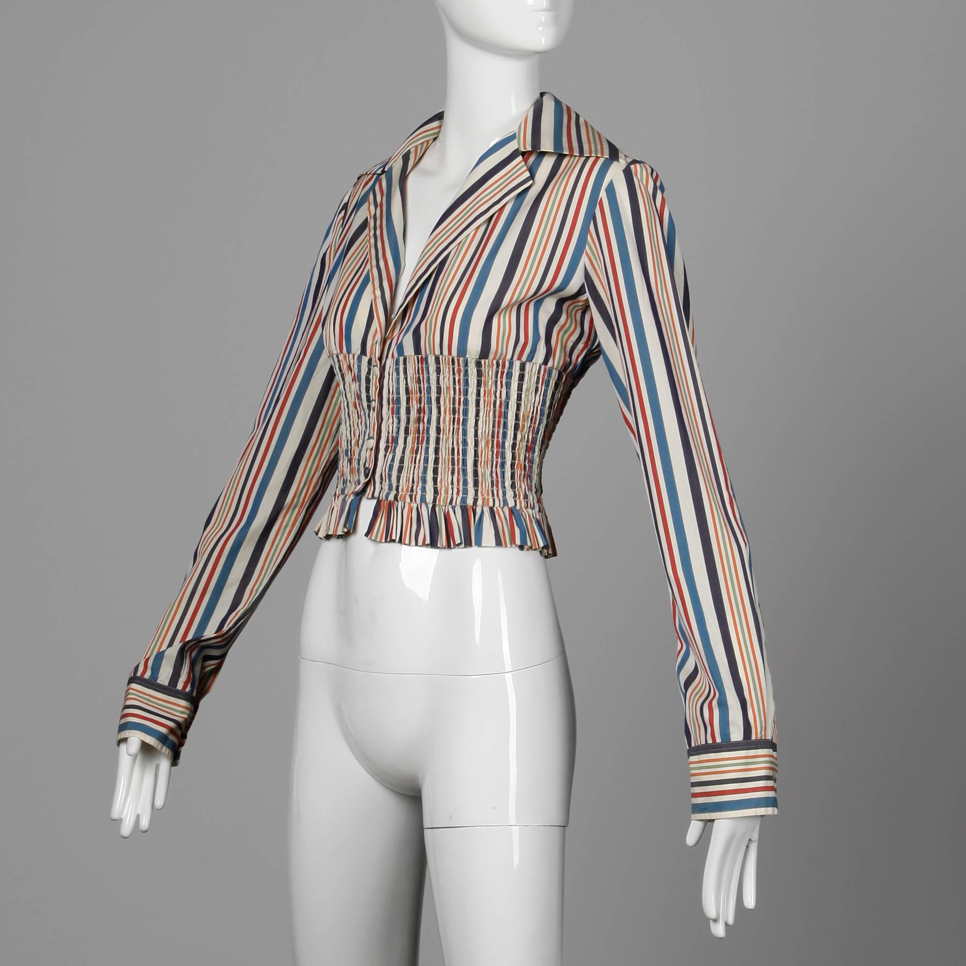 vintage striped cotton jacket
