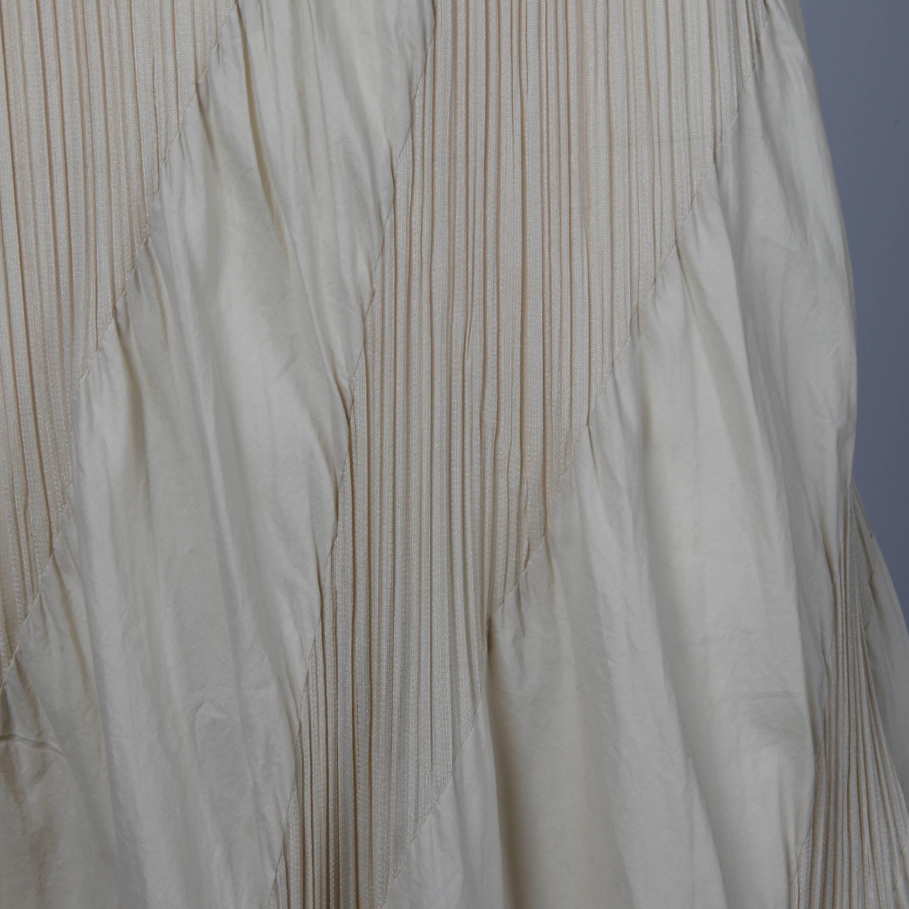 Gray Issey Miyake Sculptural Pleats Please Vintage Pleated Avant Garde Midi Dress For Sale