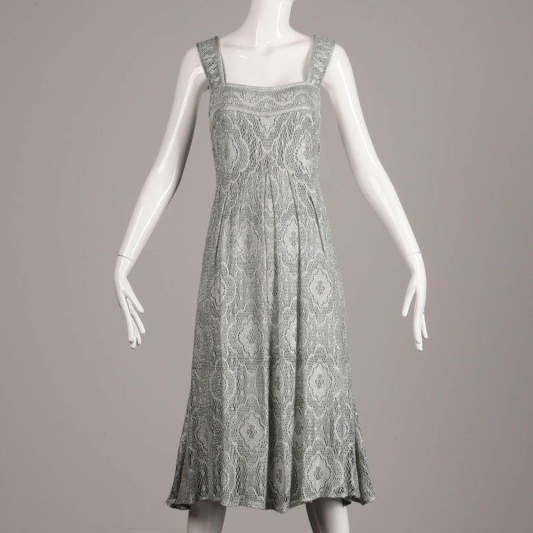80’s Gold Metallic Lace Tunic by Damianou