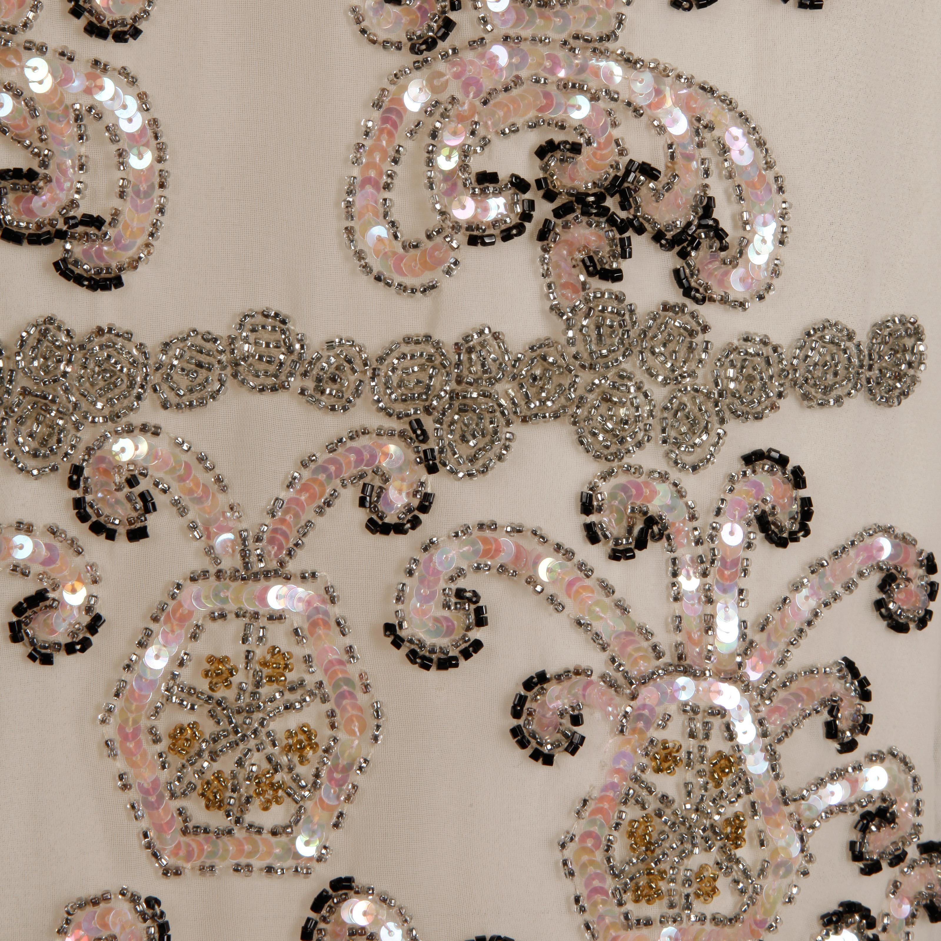 Jack Bryan Veste vintage en perles et paillettes rose blush, années 1970 Pour femmes en vente
