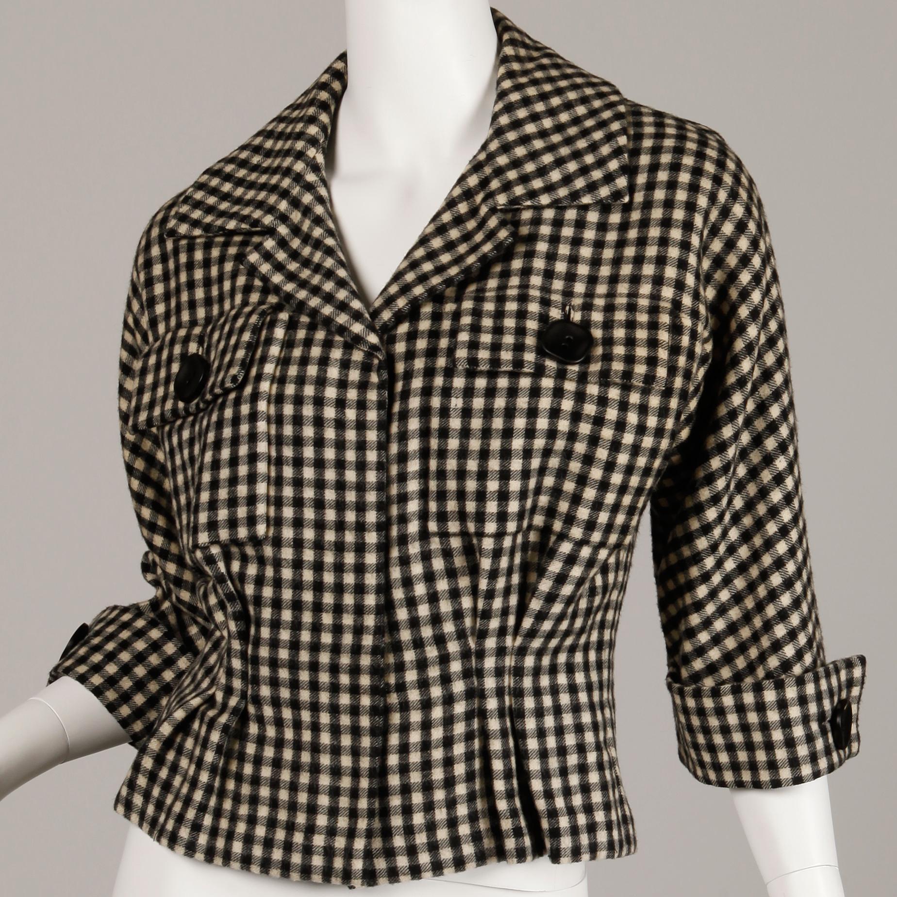 1950s Bud Kilpatrick Vintage Wool Plaid Jacket In Excellent Condition In Sparks, NV
