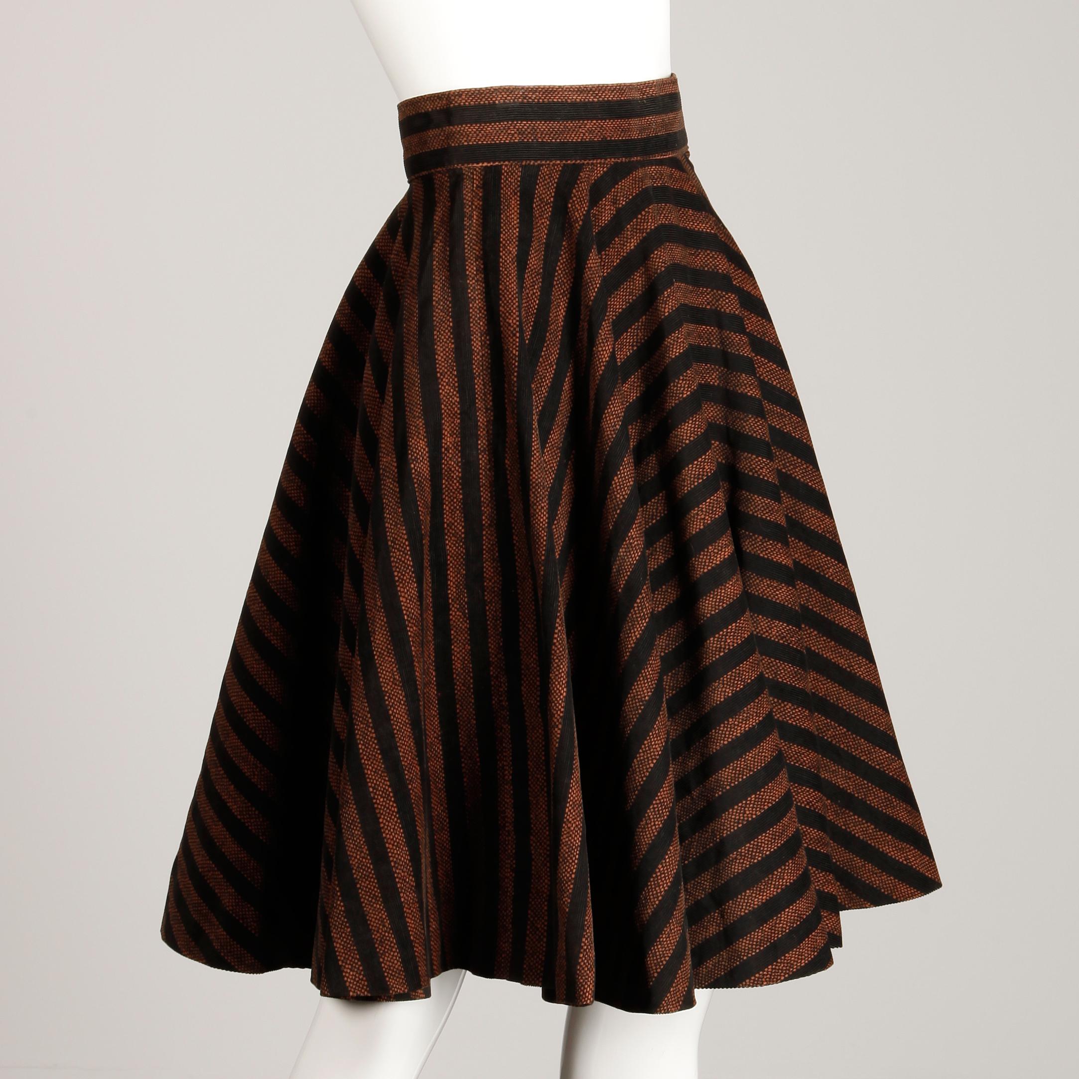 brown circle skirt