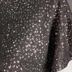 1970s Vintage Metallic Silver Glitter "Sequin" Disco Dress