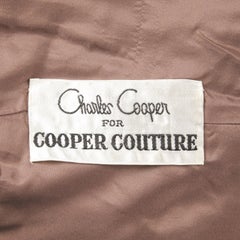 Charles Cooper for Nan Duskin Manteau vintage en velours marron style militaire, années 1960