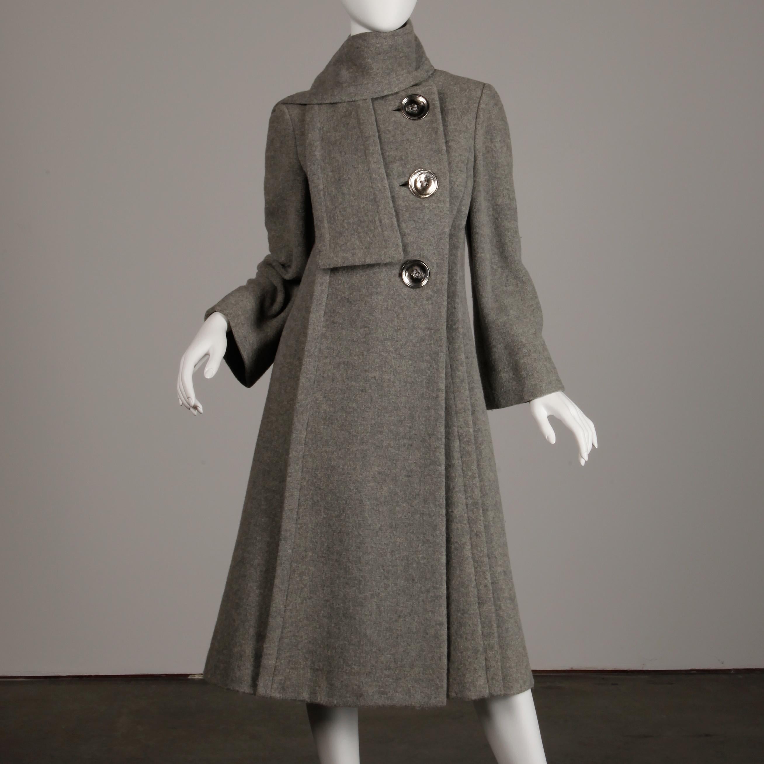 coat with scarf attached