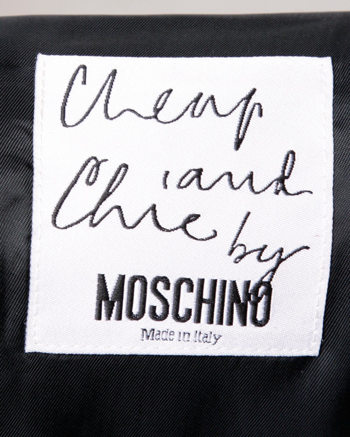 Moschino Vintage 1990s 90s Wool + Burlap Sack Graphic Print Jacket 1