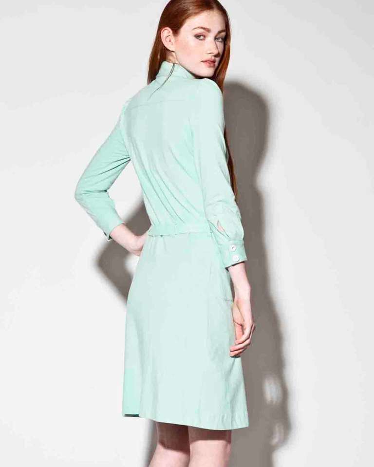 mint shirt dress