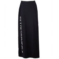 Unworn Moschino Vintage 90s Holographic "Stretch Your Mind" Maxi Skirt 10