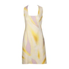 Gianni Versace Couture Vintage 1990s Ombre Pastel Silk Sheath Dress 2